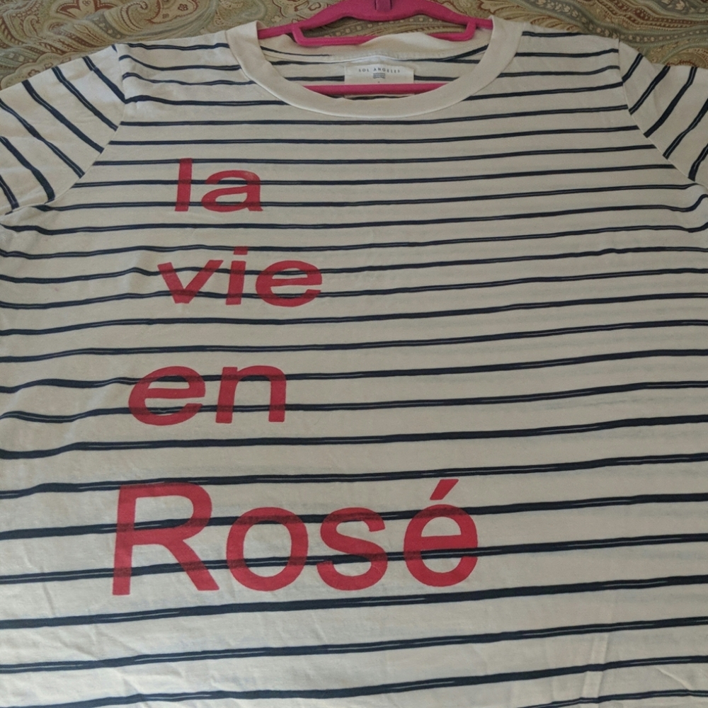 Anthropologie "la vie en rosé" t shirt